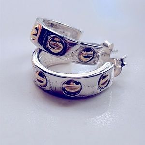 Sterling silver and 18k gold beautiful earrings.